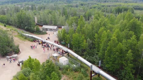 4K-Drone-Video-of-Trans-Alaska-Pipeline-in-Fairbanks,-AK-during-Sunny-Summer-Day-6