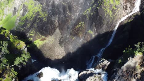 Flying-over-the-edge-of-the-huge-waterfall-of-Voringfossen-in-Norway
