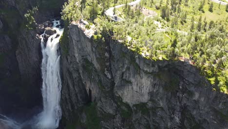 Flying-over-the-huge-waterfall-of-Voringfossen-in-Norway