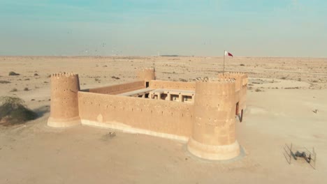 Zubara-Fort-in-Qatar-desert---Drone-shot-1