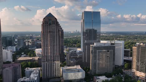 Aerial-view-of-high-rises-in-midtown-Atlanta,-Georgia
