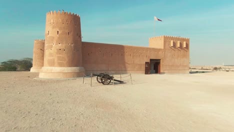 Zubara-Fort-In-Der-Wüste-Von-Katar---Drohnenaufnahme-7