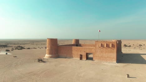 Zubara-Fort-In-Der-Wüste-Von-Katar---Drohnenaufnahme-6