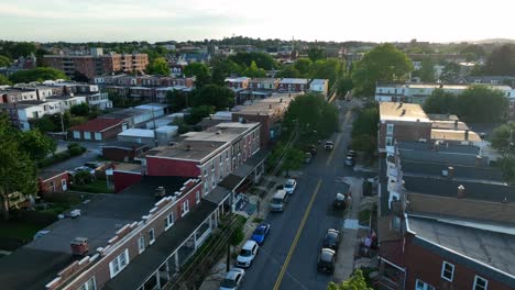 Usa-Innenstadt-Luftaufnahmen-Von-Wohnreihenhäusern-In-Der-Innenstadt