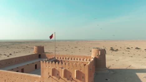 Zubara-Fort-In-Der-Wüste-Von-Katar---Drohnenaufnahme-3