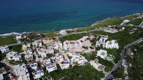 A-drone-shot-of-Isla-Mujeres,-Mexico