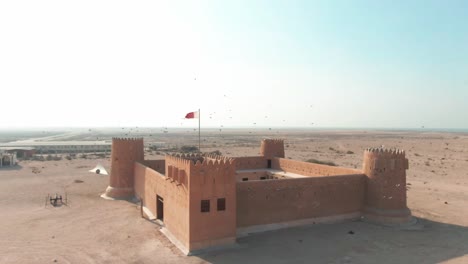 Zubara-Fort-In-Der-Wüste-Von-Katar---Drohnenaufnahme-9