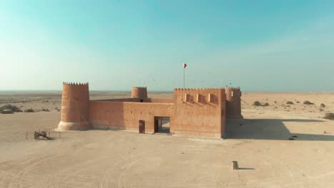 Zubara-Fort-In-Der-Wüste-Von-Katar---Drohnenaufnahme-8