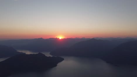 Sunset-at-Deeks-Peak-with-Howe-Sound-Fjord-and-Island-Pacific-Ranges-Canada-BC-4K