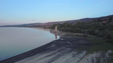 Aerial-drone-shot-of-the-big-lake
