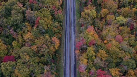 Kancamagus-highway-Malerische-Herbstfarben-Und-Lebhafte-Wechselnde-Blätter