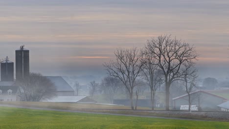 An-Early-Morning-Fog-Settling-on-the-Countryside-on-an-Early-Winter-Morning