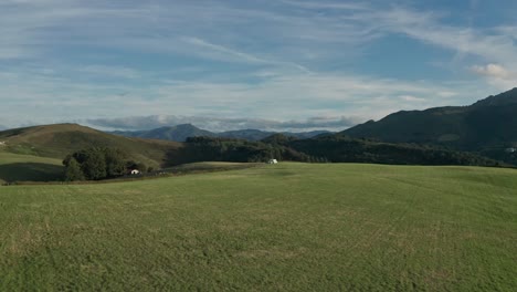 Flying-over-a-grazing-land-in-Basque-Country
