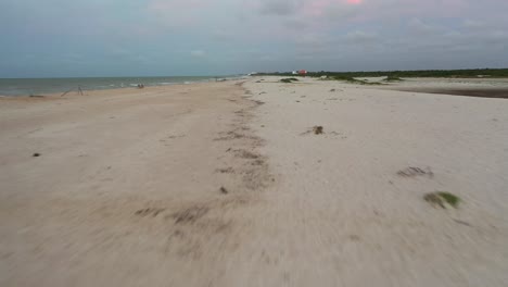 Chuburná-Beach-Sonnenuntergang,-Yucatan-Halbinsel-Kitesurfen-2