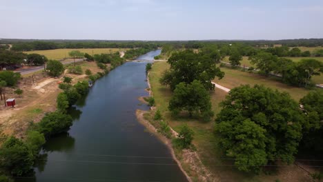 Aerial-footage-of-the-Blanco-River-in-Blanco-Texas-in-the-Texas-Hill-Country-2