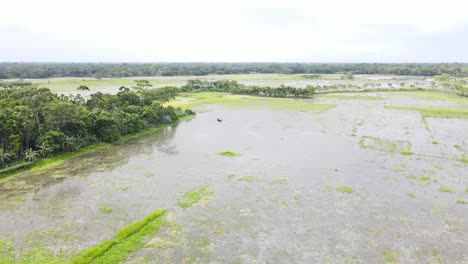 Aerial-Flying-Over-Flooded-Farmland-Due-To-Inaction-For-Climate-Change