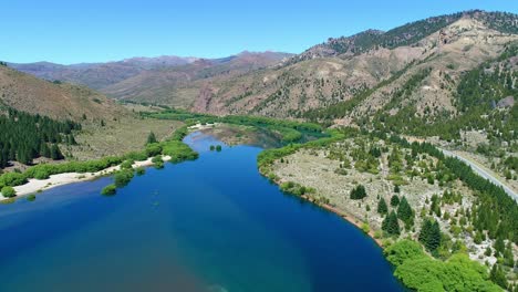 Aerial-view-of-a-lake-in-northern-Patagonia-5