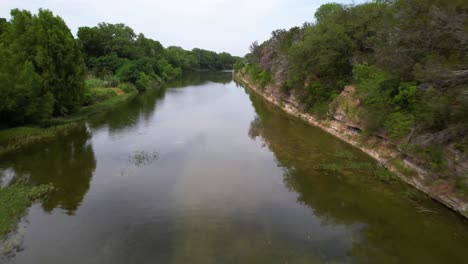 Aerial-footage-of-the-Blanco-River-in-Blanco-Texas-in-the-Texas-Hill-Country