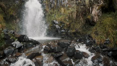 Splashing-Stream-Over-Rocks-From-The-Cascades-In-Cayambe-Coca-National-Park-Near-Papallacta,-Province-of-Napo-In-Ecuador