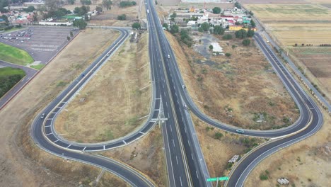 Carretera-A-Texcoco-Estado-De-Mexico,-Desde-Un-Drone-1