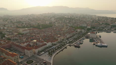 AERIAL-Shot-of-the-city-of-Split-in-Croatia,-Europe-28