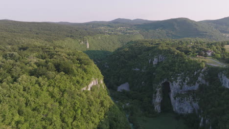 AERIAL-Shot-of-Plitvice-Lake-National-Park-in-Croatia,-Europe-4