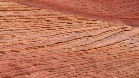 Sandstone-Strate-Layers-In-Zion-National-Park-Dry-Canyon-Scenery,-Utah