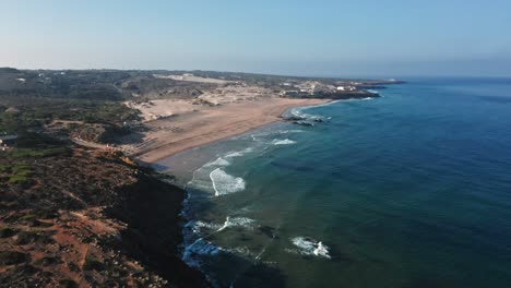 Drone-view-of-Do-Guincho-beach-and-coastline