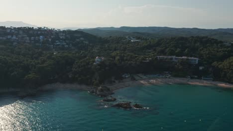 Aerial-view-of-Lloret-del-Mar-coastline