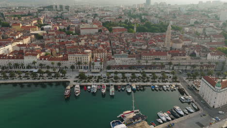 AERIAL-Shot-of-the-city-of-Split-in-Croatia,-Europe-30