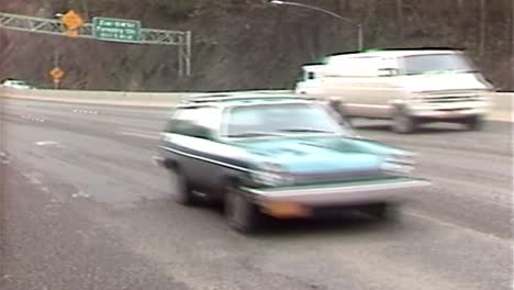 1983-Tráfico-De-Carreteras-En-Portland,-Oregon
