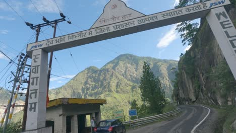 A-point-of-view-shot-of-vehicle-entering-in-Kinnaur-district-of-Himachal-Pradesh-in-the-month-of-August