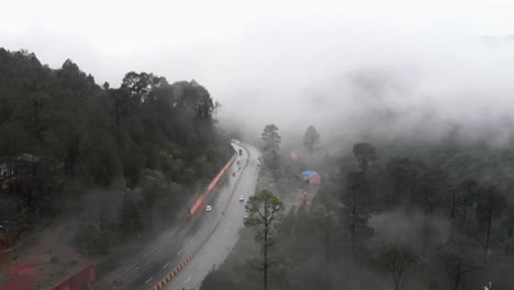 Aerial-View-Of-Muree-Expressway-Through-Dense-Fog