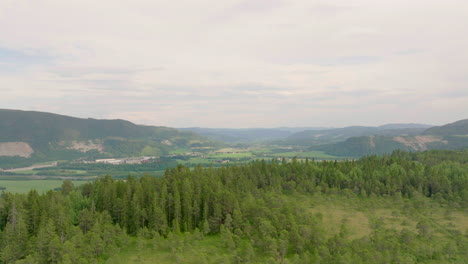 Vast-fertile-region-with-big-agricultural-output,-Trondelag,-Norway