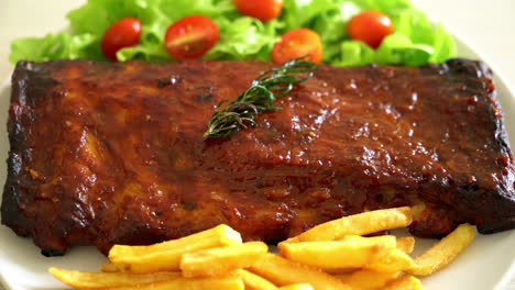 Grilled-and-barbecue-ribs-pork-with-BBQ-sauce-14