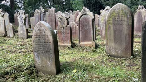 Footage-of-old-gravestones-at-St-Michael-and-All-Angels-Church-Graveyard
