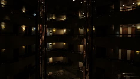 Inside-the-elevator-while-going-down-from-the-top-of-the-building