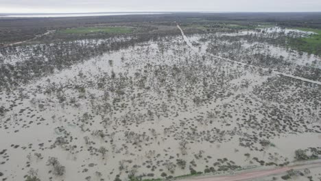 El-Río-Darling-Inundado-Cerca-De-Meninnde-En-Nueva-Gales-Del-Sur