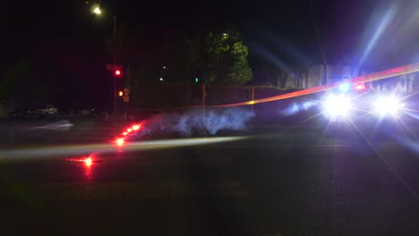 Police-using-road-flares-to-shut-down-intersection