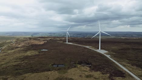 Drone-aerial-view-of-a-wind-farm-and-wind-turbines-turning-in-the-wind-6