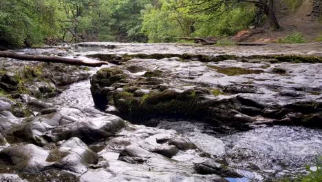 Fast-River-Leading-to-Sgwd-Clun-Gwyn-Waterfall-in-Brecon-Beacons-Wales-UK-4K