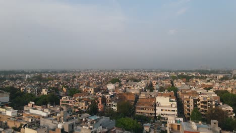 Top-Aerial-View-of-Indian-City-Rooftops-New-Delhi-West-Delhi-4K-3