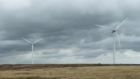 Drone-aerial-view-of-a-wind-farm-and-wind-turbines-turning-in-the-wind-7