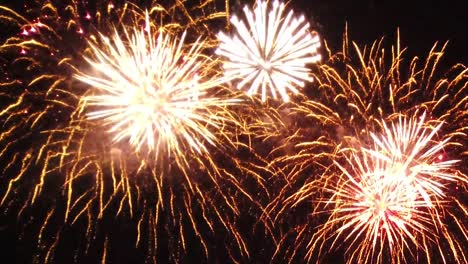 Fireworks--Several-Large-Bursts-against-Black-sky