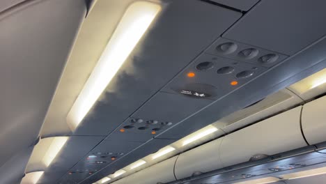 Mist-From-Hot-And-Cold-Air-Condensation-Unit-Blowing-Inside-The-Plane-Cabin