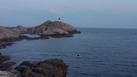 Dronefootage-of-a-fisherman-by-Lindesnes-lighthouse-1