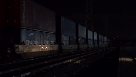 Freight-Train-passing-by-at-night