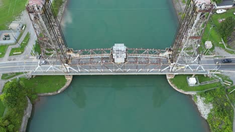 Drone-shot-of-Welland-Canal-in-Ontario