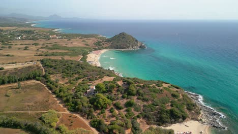 Spectacular-beach-in-Sardinia-Italy-with-lush-vegetation