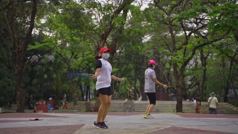 Slow-motion-footage-of-locals-at-the-park